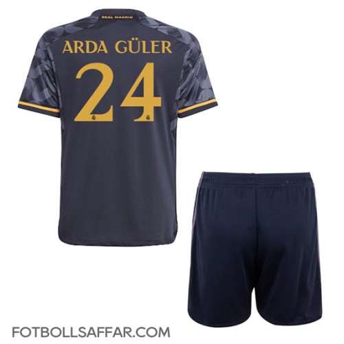 Real Madrid Arda Guler #24 Bortadräkt Barn 2023-24 Kortärmad (+ Korta byxor)